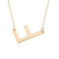 Hot Selling Fashion Simple Letter  26 English Letters Necklace sku image 6