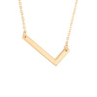 Hot Selling Fashion Simple Letter  26 English Letters Necklace sku image 12