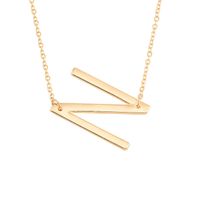 Hot Selling Fashion Simple Letter  26 English Letters Necklace sku image 14