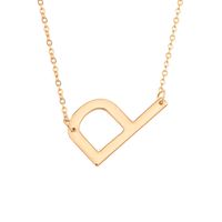 Hot Selling Fashion Simple Letter  26 English Letters Necklace sku image 16