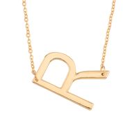 Hot Selling Fashion Simple Letter  26 English Letters Necklace sku image 18