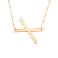 Hot Selling Fashion Simple Letter  26 English Letters Necklace sku image 24