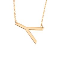 Hot Selling Fashion Simple Letter  26 English Letters Necklace sku image 25
