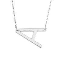 Hot Selling Fashion Simple Letter  26 English Letters Necklace sku image 27