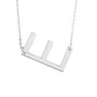 Hot Selling Fashion Simple Letter  26 English Letters Necklace sku image 31