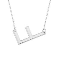 Hot Selling Fashion Simple Letter  26 English Letters Necklace sku image 32