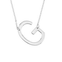 Hot Selling Fashion Simple Letter  26 English Letters Necklace sku image 33