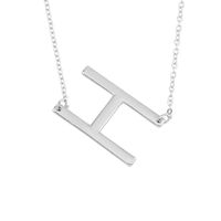 Hot Selling Fashion Simple Letter  26 English Letters Necklace sku image 34