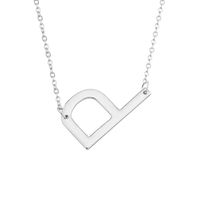 Hot Selling Fashion Simple Letter  26 English Letters Necklace sku image 42