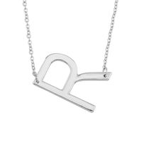 Hot Selling Fashion Simple Letter  26 English Letters Necklace sku image 44