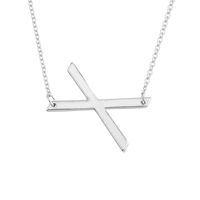 Hot Selling Fashion Simple Letter  26 English Letters Necklace sku image 50