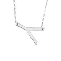 Hot Selling Fashion Simple Letter  26 English Letters Necklace sku image 51