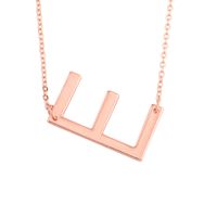 Hot Selling Fashion Simple Letter  26 English Letters Necklace sku image 57