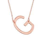 Hot Selling Fashion Simple Letter  26 English Letters Necklace sku image 59
