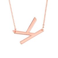 Hot Selling Fashion Simple Letter  26 English Letters Necklace sku image 63