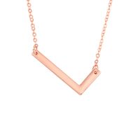 Hot Selling Fashion Simple Letter  26 English Letters Necklace sku image 64