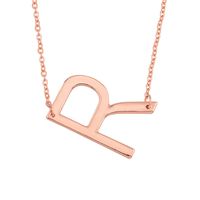 Hot Selling Fashion Simple Letter  26 English Letters Necklace sku image 70
