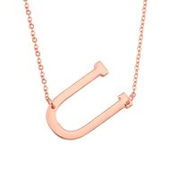 Hot Selling Fashion Simple Letter  26 English Letters Necklace sku image 73