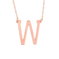 Hot Selling Fashion Simple Letter  26 English Letters Necklace sku image 75