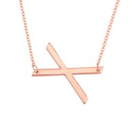 Hot Selling Fashion Simple Letter  26 English Letters Necklace sku image 76