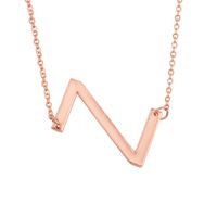 Hot Selling Fashion Simple Letter  26 English Letters Necklace sku image 78