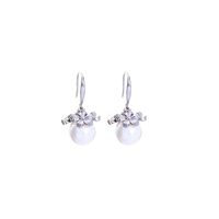 Fashion New Pearl  Double C Wild Flower Alloy Earrings For Women sku image 1