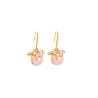 Fashion New Pearl  Double C Wild Flower Alloy Earrings For Women sku image 2