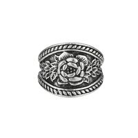 Anneau De Fleur De Bague En Alliage Rétro Géométrique De Mode De Vente Chaude sku image 2