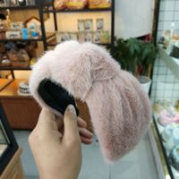 Hot Selling Fashion New Mink Hair Knotted Headband Wholesale sku image 6