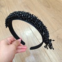 Koreanische Kristallmode Perlen Breit Glänzend Strass Stirnband sku image 2