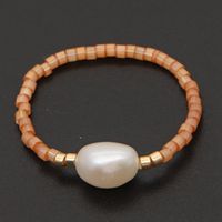 Niche  Freshwater Rice Beads Handmade Pearl Ring sku image 2