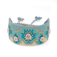 Hot Selling Fashion Rice Bead Woven Plum Blossom Diamond Multi-layered Bracelet Wholesale sku image 3