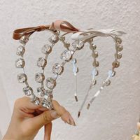 Hot Selling Fashion Crystal Bow Headband Wholesale main image 1