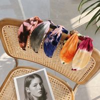 Hot Selling Fashion Tie-dye Hairband Cross-knotted Wide-brimmed Headband main image 4