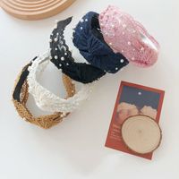 Hot Selling Fashion Wide-sided Knotted Headband Wholesale main image 3