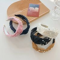 Hot Selling Fashion Wide-sided Knotted Headband Wholesale main image 4