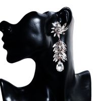 Fashion New Flower Diamond Long Exaggerated Earrings main image 6