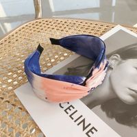 Hot Selling Fashion Tie-dye Hairband Cross-knotted Wide-brimmed Headband sku image 1