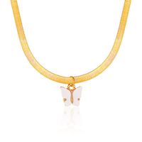 Vente Chaude Mode Collier Papillon Coloré Collier En Os De Serpent sku image 1