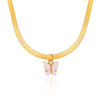 Vente Chaude Mode Collier Papillon Coloré Collier En Os De Serpent sku image 2