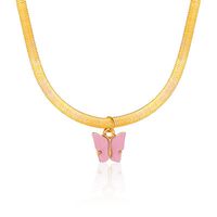 Vente Chaude Mode Collier Papillon Coloré Collier En Os De Serpent sku image 3