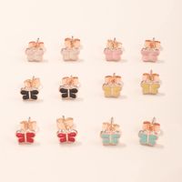 6 Pairs Of Colorful Butterfly Earrings main image 2
