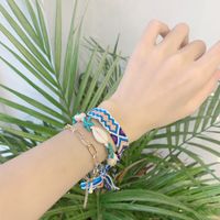 Multi-layer Hand-woven Adjustable Shell Crystal Ethnic Style Hand Rope Bracelet main image 3