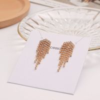 Korean Diamond Tassel Full Diamond Simple Fashion Ladies Earrings main image 1