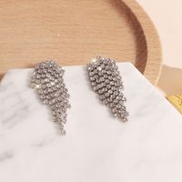 Boucles D&#39;oreilles De Dames De Mode Simple De Diamant Coréen Gland Plein Diamant main image 5