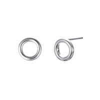 New Simple Round 925 Silver Fashion Geometric Earrings For Women main image 4
