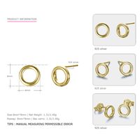New Simple Round 925 Silver Fashion Geometric Earrings For Women main image 5