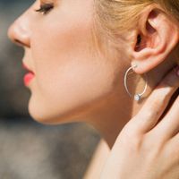 925 Silber Runde Mode Eingelegte Zirkon Ohrringe Für Frauen Großhandel main image 1