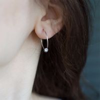925 Silber Runde Mode Eingelegte Zirkon Ohrringe Für Frauen Großhandel main image 3
