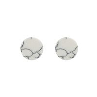Neue Koreanische Einfache Marmor Schwarz Weiß Türkis Wilde Runde Dreieck Ohrringe Für Frauen sku image 4